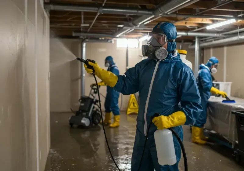 Basement Sanitization and Antimicrobial Treatment process in Douglas, IL